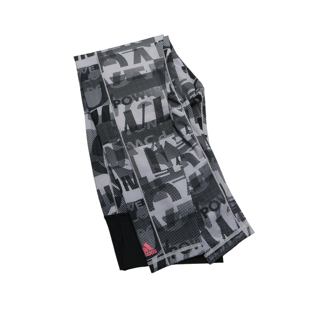 Adidas By Stella McCartney‎ Leggings Womens XL Gray Ankle Geometric Print Gym